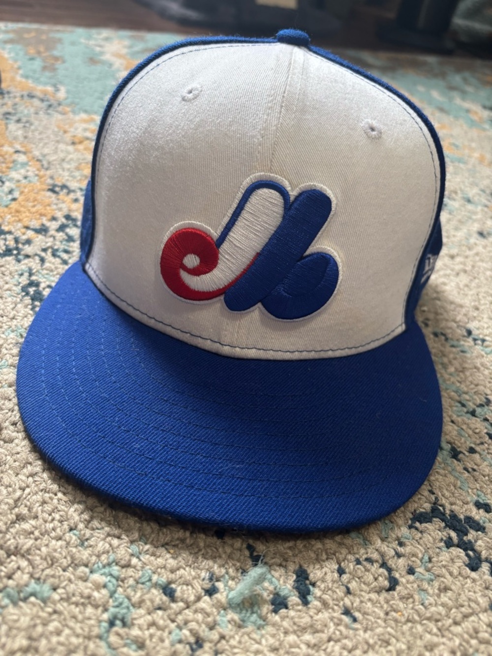 New Era White, Blue and Red Baseball Cap